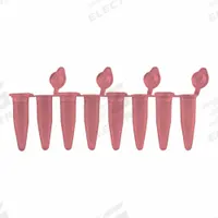APPROVED VENDOR PCR Strip: PCR Strip, Polypropylene, 0.2 mL Capacity - mL, 0.01 fl oz Capacity - oz (MPN P3010-A-R). Key specifications — Brand: APPROVED VENDOR; Graduated: No; Closure Color: Red; Includes: Attached Individual Flat Caps; Includes Closure: Yes; Body Color: Red; Bottom Shape: Conical; Body Material: Polypropylene.