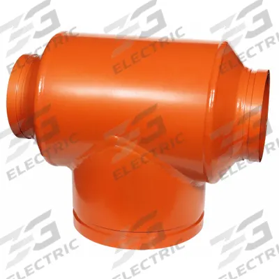 GRUVLOK Metal Pipe Tee: Tee, 2 1/2 in x 2 1/2 in x 1 1/4 in, Carbon Steel - Grooved Pipe Fittings