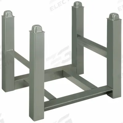 APPROVED VENDOR Modular Stacking Rack: 18 in x 14 in x 18 in, Open Decking - Modular 4-Post Stack Racks