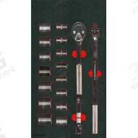 PROTO Socket Sets: 1/2 in Drive, 18 Piece, 12-Point, SAE, 3/8 to 1 1/4 in (MPN J54120KV). Key specifications — attr1224269: 1/2 in; attr1204638: Drive Tools Included; attr1204650: 3/8 to 1-1/4 in; attr1204673: Socket Bits Included; attr1204688: PROTO; attr1206170: Standard Sockets.