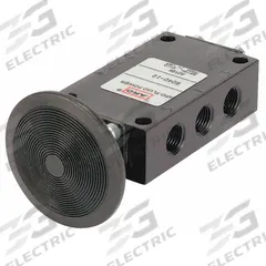 ARO Manual Air Control Valve: 50, Four-Way / Two-Position, Button, Black, 16 scfm Flow Rate - Max (MPN 5040-12). Key specifications — attr1092903: Black; attr1086905: Manual Return; attr1086907: 50; attr1086914: Normally Open; attr1086904: Manual Air Control Valve; attr1086871: 5040-12.