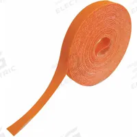 RIP-TIE Hook-and-Loop Cable Tie Roll: 75 ft Lg, 0.5 in Wd, 18 lb Tensile Strength, Orange, Polyester (MPN G-05-075-O). Key specifications — Color: Orange; Material: Polyester; Brand: RIP-TIE.