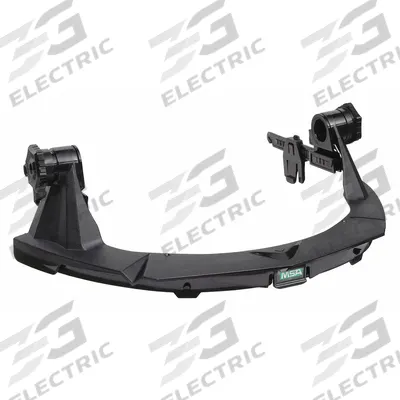 MSA Face Shield Frame: Slotted Attachment Type, Plastic, Black - MSA Hard Hat Adapters for Face Shields