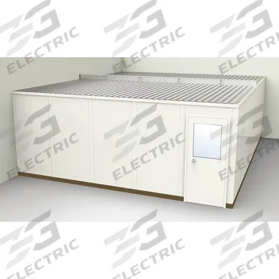PORTA-FAB Modular In-Plant Office: 24 ft x 20 ft x 8 ft, 2 Walls, Steel-Covered Drywall - 2-Wall Unassembled In-Plant Offices