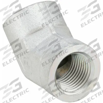 PARKER Metal Pipe Elbow: 45° Elbow, Steel, 1/8 in x 1/8 in - Hydraulic Threaded Extreme-Pressure Pipe Fittings