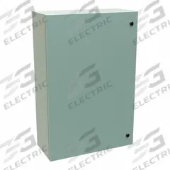 HAMMOND Electrical Enclosure: Steel, 36 in x 24 in x 10 in, NEMA 12/3R/4, Solid Cover, Hinged (MPN EN4SD362410GY). Key specifications — Closure Method: 1/4-Turn Latch; Brand: HAMMOND; Knockouts: Not Included.