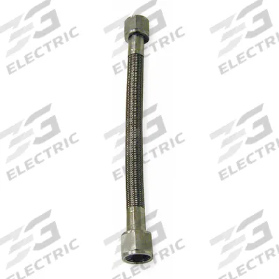 PTFE Hose Assembly: 1/2 in ID, 12 in Lg - Nonconductive Smooth Bore Hoses