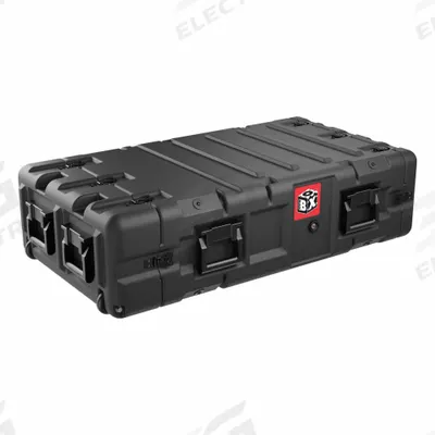PELICAN Protective Case: 19 in x 30 in x 2 1/4 in Inside, Black - Protective Rack-Mount Cases
