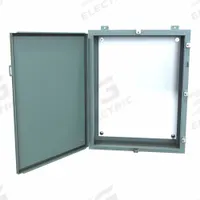 HAMMOND Electrical Enclosure: Steel, 30 in x 24 in x 8 in, NEMA 12/13/3R/4, w/Panel, Solid Cover (MPN 1418N4K8). Key specifications — Closure Method: Clamps; Brand: HAMMOND; Knockouts: Not Included.