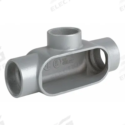 HUBBELL KILLARK Conduit Outlet Body: Aluminum, 3/4 in Trade Size, T Body, 9.5 cu in Body Capacity - T - Tee Type