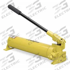 ENERPAC Hydraulic Hand Pump: 2 Stages, Single Acting, 500 psi Max. Pressure 1st Stage, Steel (MPN P77). Key specifications — Brand: ENERPAC; Cylinder Compatibility: Single Acting.