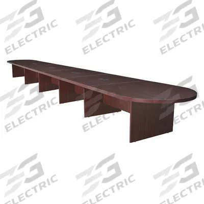 REGENCY Conference Table: Racetrack Oval, Laminate, Mahogany, 288 in Overall Lg - Oval Conference Tables