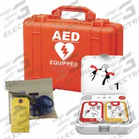 STRYKER PHYSIO-CONTROL AED Value Package: LIFEPAK CR2, Rugged Case, Auto Mode, 1 yr Management (MPN 99512-001267-SP). Key specifications — Shelf Life: 8 yr AED Life; Included CPR Feedback: CPR Feedback Not Included; Battery Type: Li-MnO2; Pads Included: Adult AED Pads; Services Included: 1 yr Management.