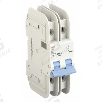 Dayton Miniature Circuit Breaker: 2 A Amps, 96V DC, 10kA at 480V AC, Lug, NDB2T-63 C2/2 L - C-Curve, 2-Pole UL489 DIN Rail-Mount Miniature Circuit Breakers