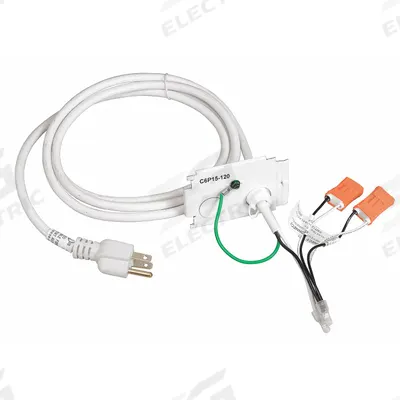 COLUMBIA LIGHTING Cord and Plug Kit: 6 ft Lg, 9 7/8 mm Wd - Cords & Wiring for Bay Lights