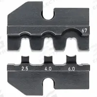 KNIPEX Crimping Die for Solar Cable Connectors: Solar Cable, F-Type, 1 Dies in Set (MPN 97 49 67). Key specifications — attr542112: Solar Cable; attr542113: F-Type; attr473957: KNIPEX.