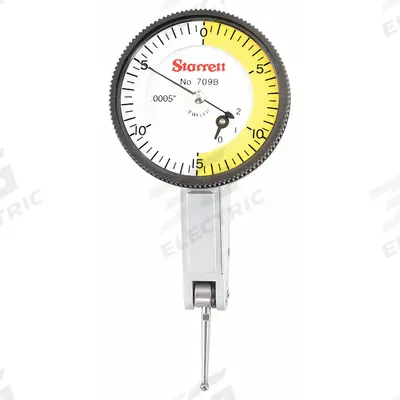 STARRETT Tilted-Face Dial Test Indicator: Horizontal, Inch - Dial Test Indicators - Horizontal & Tilted-Face Styles
