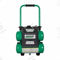 SPEEDAIRE Air Compressor: Quiet, Oil Free, 4.5 gal, Twin Stack, 1.3 hp, 3 cfm @ 90 psi, 120 VAC (MPN 787U78). Key specifications — attr48686: Oil Free; attr48685: 120 VAC; attr48689: 2.1 cfm; attr48678: 8.5 A; attr48671: SPEEDAIRE; attr124308: Quiet (less than 75 dBA).