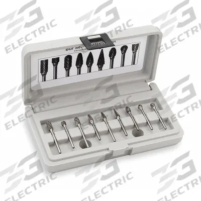 WIDIA METAL REMOVAL Carbide Bur Set: 1/4" Shank - Double-Cut Carbide Bur Sets