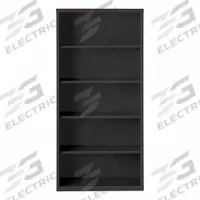 HIRSH Bookcase: Black, Steel, 72 in Overall Ht, 34 1/2 in Overall Wd, 13 in Overall Dp, 5 Shelves (MPN 21996). Key specifications — Material: Steel; Brand: HIRSH; Color: Black.