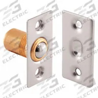 PRIME-LINE Closet Door Ball Catch/Strike: Brass, 1 1/2 in Overall Ht, 1/2 in Barrell Dia (MPN N 7288). Key specifications — Material: Brass; Product Type: Ball Bullet Catch/Strike; Brand: PRIME-LINE.