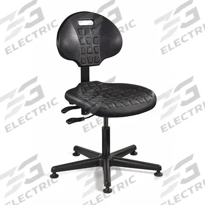 BEVCO Office Chair: Black, Plastic Material, 12 1/2 in Back Ht, 18 1/2 in Seat Wd - Armless Office Chairs