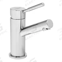 SPEAKMAN Angled Straight Bathroom Faucet: Neo, Brass, Chrome Finish, 1.2 gpm Flow Rate, Single-Post (MPN SB-1003-E). Key specifications — Includes: Stainless Steel Inlet Supply Line; Brand: SPEAKMAN; Series: Neo.