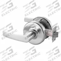 CORBIN Door Lockset: Passage Lever Locksets, Chrome, ADA Compliant (MPN CLX3340 AZD 626). Key specifications — Ligature Resistance: Not Ligature-Resistant; Brand: CORBIN; Lockset Function ANSI Code: F77A; Visual Indicator Message: No Message; Lockset Style: Armstrong Lever; ADA Compliant: Yes; Finish: Satin Chromium-Plated.