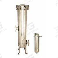 FULFLO Water Filter Housing: 1 in, NPT, Female, 26 in Overall Ht, 3 1/2 in Overall Dia, Silver (MPN EHG01D1T). Key specifications — Housing Material: 304 Stainless Steel; Housing Color: Silver; Brand: FULFLO.