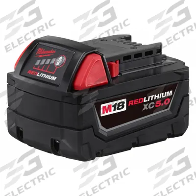 MILWAUKEE Battery: M18, 5 Ah, 10 Batteries Included, 18V DC - Milwaukee Cordless Tool Batteries