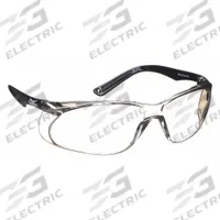 CONDOR Safety Glasses: Clear/Silver Lens, Frameless, Mirrored/Scratch-Resistant, Clear/Silver Frame (MPN 4VCK8). Key specifications — Brand: CONDOR; Frame Color: Clear/Silver; Lens Color: Clear/Silver; Lens Properties: Scratch-Resistant / Mirrored.