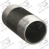 Pipe Nipple: 1 1/2 in Nominal Pipe Size, 6 in Lg, Schedule 40, Black Anodized Steel, Welded (MPN 0334535408). Key specifications — Manufacture Location: Made in USA; Brand: BECK; Maximum Operating Pressure: 150 psi @ 150°F; Connection Type: Male NPT x Male NPT; Pipe Material: Black Anodized Steel.