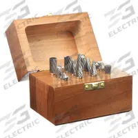 APPROVED VENDOR Carbide Bur Set: 1/4" Shank, Double Cut, 3/8" Head Dia, 12 pc (MPN 310-120027). Key specifications — Trade Number: SD-3; Brand: APPROVED VENDOR.