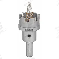 DEWALT Hole Saw: 1 1/8 in Saw Dia., 2 Teeth per Inch, 1/4 in Max. Cutting Dp, Carbide Tipped, Metal (MPN DWACM1818). Key specifications — attr1098070: 2; attr1098087: DEWALT.