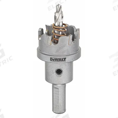 DEWALT Hole Saw: 1 1/8 in Saw Dia., 2 Teeth per Inch, 1/4 in Max. Cutting Dp, Carbide Tipped - Multi-Material-Cutting Hole Saws with Attached Arbor