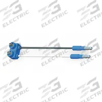 GROTE Pigtail: PL-10 Connector/Slim-Line 0.18 in Male Bullet, 2 Wires, 5 in Wire Lg, 3 Connectors (MPN 66801). Key specifications — Wire Sizes Included: 14 AWG; Features: Corrosion Resistant; Connector Type: PL-10 Connector; Compatible Product Type: 2 in Round Marker Lamps.