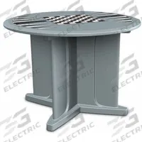 CORTECH Table: 29 in Overall Ht, 48 in Overall Dia, Game Top Included, Ballast Accepted, Blue Gray (MPN 66751BGGT). Key specifications — attr1032567: CORTECH; attr1032564: Ballast Accepted; attr1032590: Polyethylene; attr1075036: Endurance.