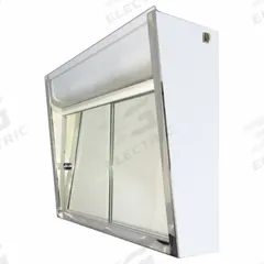KETCHAM Medicine Cabinet: Rectangular, Glass, 19 1/2 in Overall Ht, 24 in Overall Wd, Wall (MPN SDL-2419). Key specifications — Brand: KETCHAM; Frame Material: Stainless Steel; Frame Finish: Bright Annealed; Frame Color: Silver; Material: Stainless Steel; Lighted: Yes.