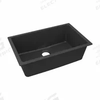 ELKAY Sink: 29 1/2 in Overall Lg, 18 3/4 in Overall Wd, 9 1/2 in Bowl Dp, 27 in Bowl Lg, 1 Bowls (MPN ELGRU13022MB0). Key specifications — Brand: ELKAY; Color Family: Black.
