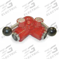 MOON AMERICAN Fire Hose Ball Valve: NH x NPSH, Aluminum, Wye Valve Body, Female x Male, Female NH (MPN 430-2521514). Key specifications — Inlet Fitting Type: Female NH; Outlet Size: 1-1/2 in x 1-1/2 in; Body Style: Wye; Outlet Type: Male NPSH x Male NPSH; Valve_Subhead: Female x Male; Fitting Connection: NH x NPSH.