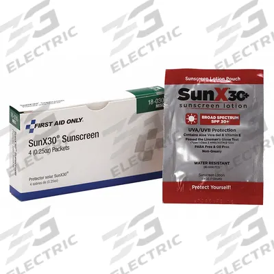 FIRST AID ONLY Sunscreen: 30 SPF, Lotion, 0.25 oz