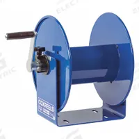 COXREELS Cord Storage Reel: Bench/Ceiling/Floor/Wall Mount, Blue, Steel, Indoor Use (MPN 112Y-4). Key specifications — Reel Mounting: Bench; Reel Capacity: 150 ft of 12/3 Cord; Brand: COXREELS.