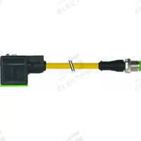 MURRELEKTRONIK Cordset: M12 Male Straight x DIN Form CI, 3 m Cable Lg, PVC, Yellow, 3 Pins, IP67 (MPN 7000-41041-0160300). Key specifications — Wire Size: 18 AWG; Brand: MURRELEKTRONIK; Cable Jacket Color: Yellow; IP Rating: IP67.