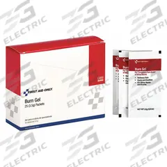 FIRST AID ONLY Topical Burn Gel: Lidocaine HCl, 0.123 oz Size, 25 PK (MPN G469). Key specifications — Manufacturer Part Number: G469; Concentration: Lidocaine HCl: 2%; Brand: FIRST AID ONLY; Purpose: Abrasions; Format: Gel; Product Type: Topical Burn Relief; Unitized: Unitized; Unit Package Type: Packets.