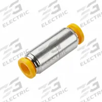 PARKER Push-Fit Union Fitting: 4 mm OD x 6 mm OD Size, Push-to-Connect x Push-to-Connect, Brass (MPN 62PLP-4M-6M). Key specifications — Brand: PARKER.