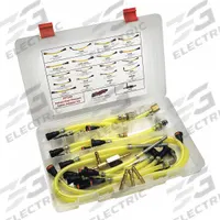 SUR&R Fuel Pressure Tester Adapter Kit: Fuel Pressure Tester, 9 in Lg, 14 in Wd, 21 Pieces, Clear (MPN FPT290). Key specifications — Includes: Universal Adapter Set; Tool Type: Fuel Pressure Tester; For Use With: Fuel Lines; Brand: SUR&R.
