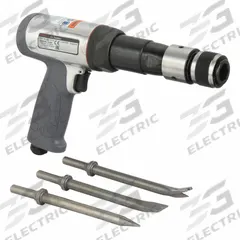 INGERSOLL RAND Air Hammer Kit: 3/8 in Shank Size, 3 1/2 in Stroke Lg, 2,530 bpm Blows per Minute (MPN 119MAXK). Key specifications — attr1320834: INGERSOLL RAND; attr1320853: Round; attr1320854: Round; attr1320857: (5) Chisels; attr1393634: Maintenance to Light Production; attr1393635: Yes; attr1393636: Ultra Durable.
