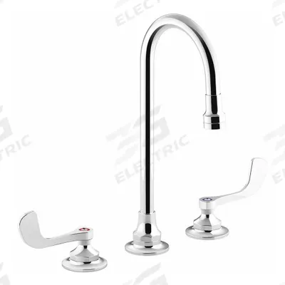 KOHLER Gooseneck Bathroom Faucet: Triton Bowe, Brass, Chrome Finish, 1 gpm Flow Rate - Widespread Handle Bathroom Faucets