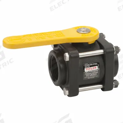 BANJO Manual Two-Way Ball Valve: 1 1/2 in, Polypropylene, Straight, FNPT x FNPT - Polypropylene Ball Valves