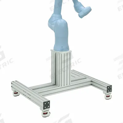 80/20 Tube Framing System Profiles: T-Slot Cobot Pedestal, 600 mm H x 809 mm W x 960 mm L - Robot Mounts